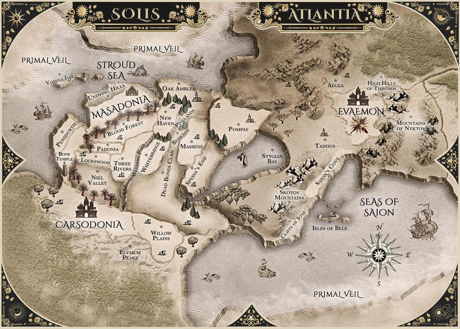 Blood And Ash Map The Blue Box Press